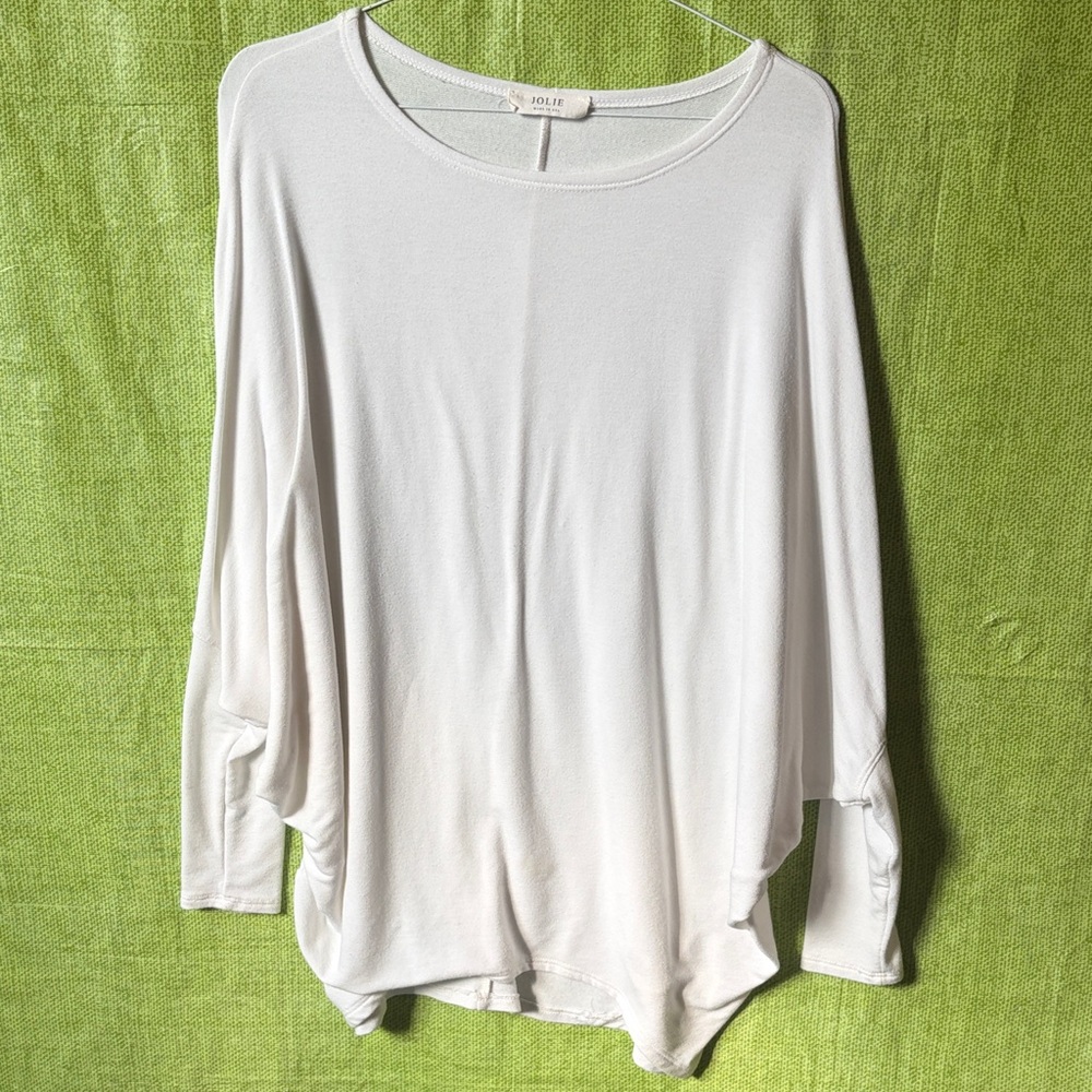 Jolie Women's Chic Cream Long Sleeve Top